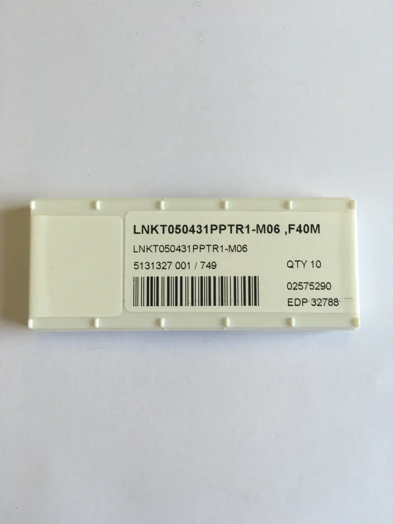 Lnkt 050431Pptr1-M06 F40M Thread Milling Insert – M6 Pitch, Right-Hand 1