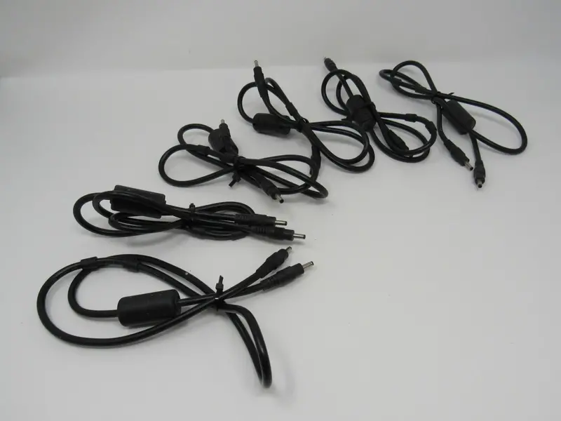 Lot Of 6 Black-Tipped Power Adapter Cables – 30-Inch Universal Dc Replacement Cords 1