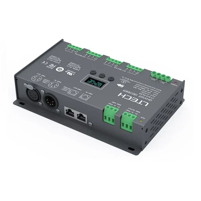 Ltech Lt-912-Oled 12-Channel Dmx512/Rdm Led Decoder – 12–24V Constant Voltage 1