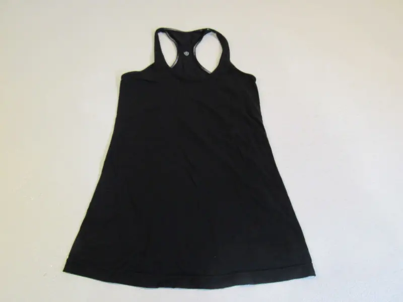 Lululemon Solid Black Racerback Tank – Size 6–8, Lightweight Luon, Secondhand 1