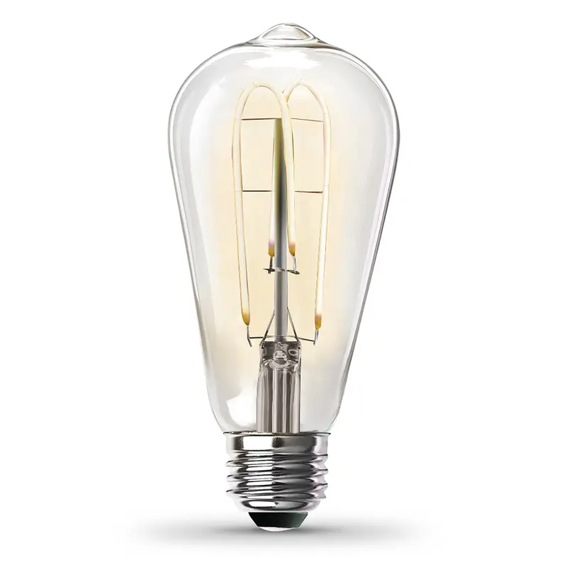 M-Shaped Filament St19 Led Bulb – 6.5W Warm Light, Dimmable, E26 Vintage Design 1