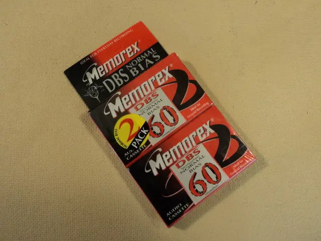 Memorex Dbs-60 Audio Cassette Tapes – 2-Pack, 60-Minute Normal Bias, Taau-Medbs60 – Brand New Sealed 1