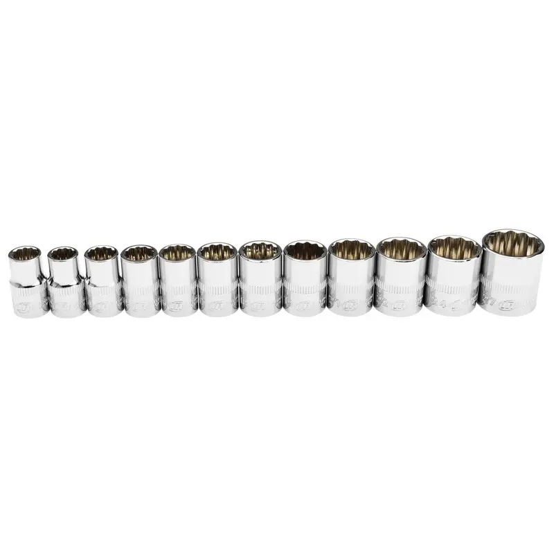 Metric 12-Point 1/2-Inch Drive Shallow Socket Set – 12-Piece 1