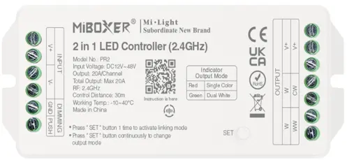 Miboxer 2-Channel 2.4Ghz Led Dimmer – 20A Max Output (Pr2) 1