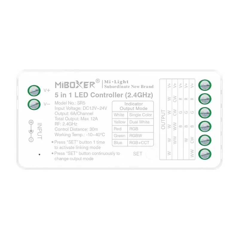 Miboxer 5-Channel 2.4Ghz Led Controller – High-Power Design (Sr5) 1