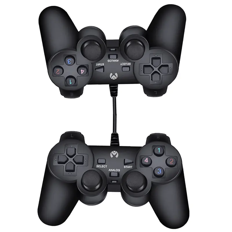 Mikuso Dual-Vibration Wired Gamepad For Pc – Black 1