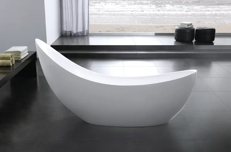 Minimalist Acrylic Freestanding Bathtub – Style 5 1