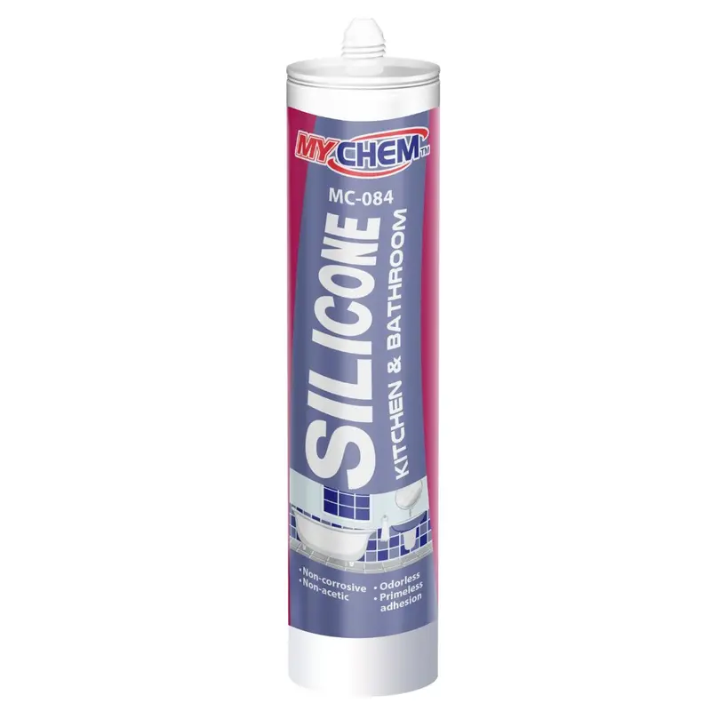 Mychem Kitchen & Bathroom Silicone Sealant – 320G, White Or Clear 1