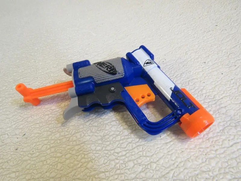 Nerf Jolt Compact Dart Blaster – Blue & Orange Single-Shot Launcher – C-2822B (Gently Used) 1