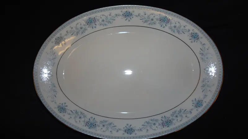 Noritake Blue Hill Oval Platter – 14-Inch Contemporary Vintage China (Used) 1