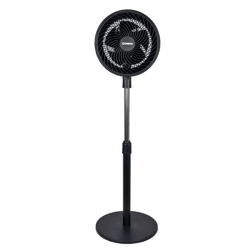 Omega Om-F25 12-Inch Black Whole-House Air Circulator Fan – High-Velocity Tower Design 1