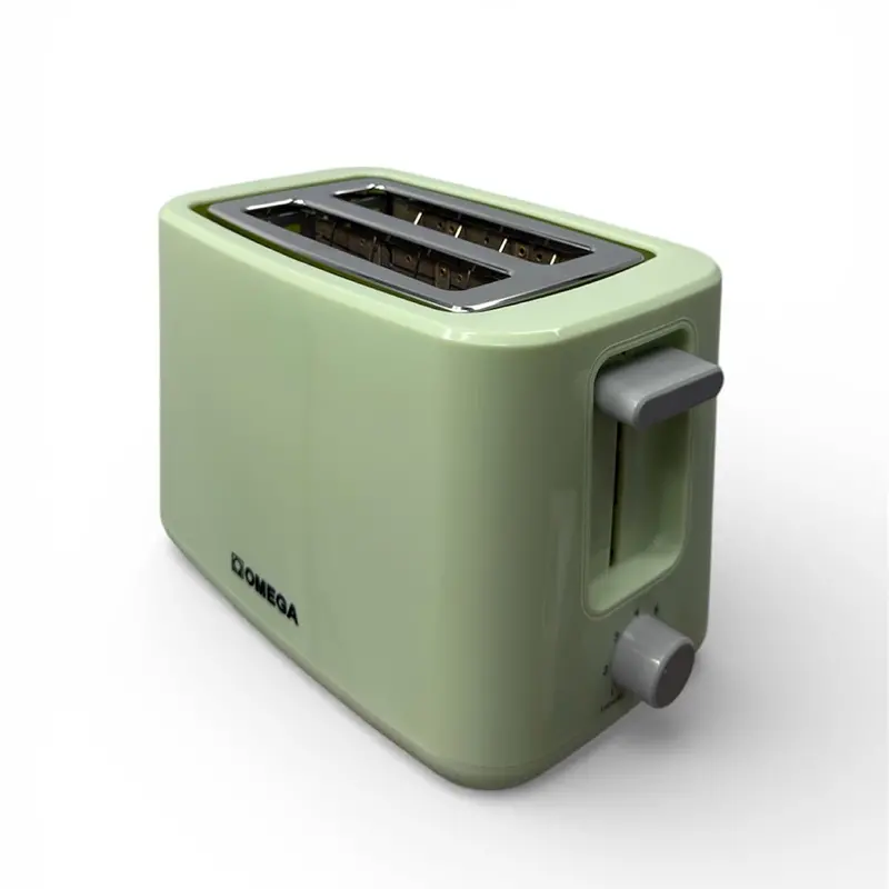 Omega Om-S12 Green Toaster Featuring Anti-Slip Base And Even Toast Technology 1
