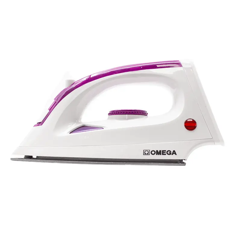 Omega Ts-12C6 Dry Steam Iron – 2200W Purple & White Compact Garment Press 1