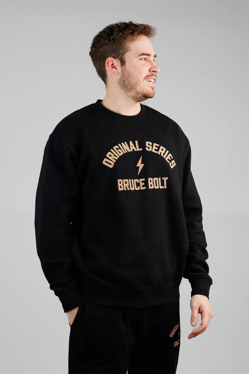Original Series Black Cotton Crewneck Sweatshirt 1
