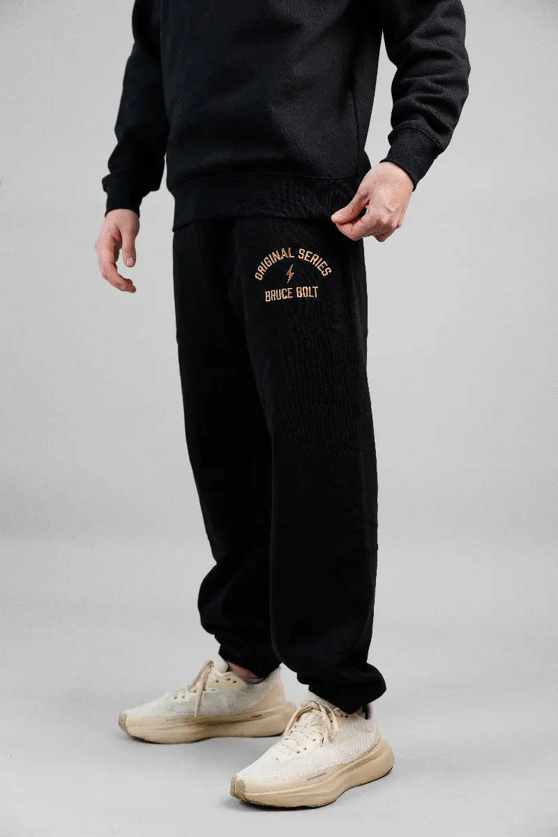 Original Series Black Cotton Jogger Pants 1