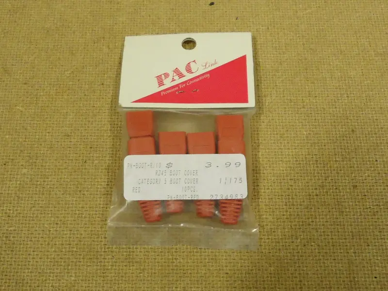 Paclink Rj45 Boot Covers – 1.25" Red Strain-Relief Protectors For Ethernet Cables 1