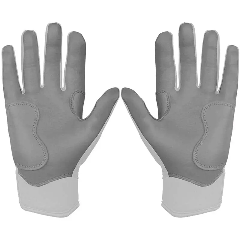 Personalized Chrome Series White Short-Cuff Batting Gloves 1
