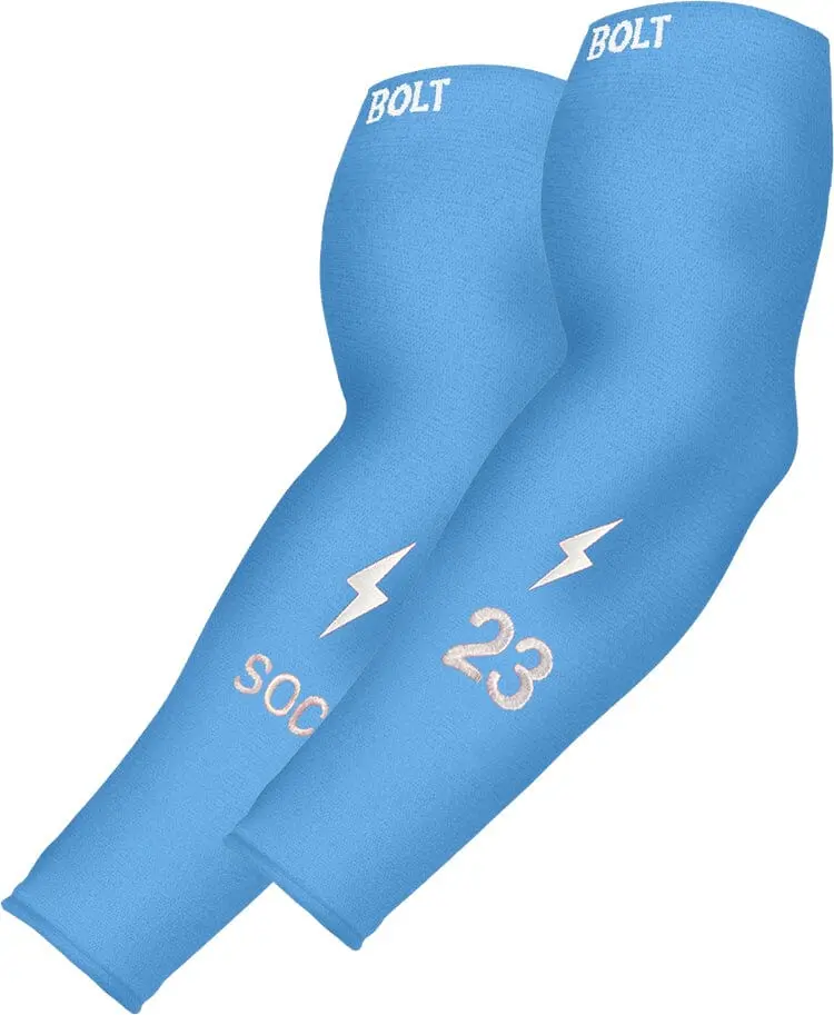 Personalized Compression Arm Sleeve – Light Baby Blue 1