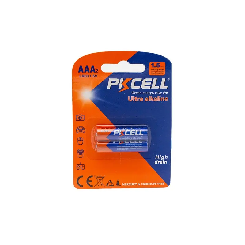 Pkcell Lr03 Alkaline Aaa Battery – 1.5V, Twin-Pack (2B) 1