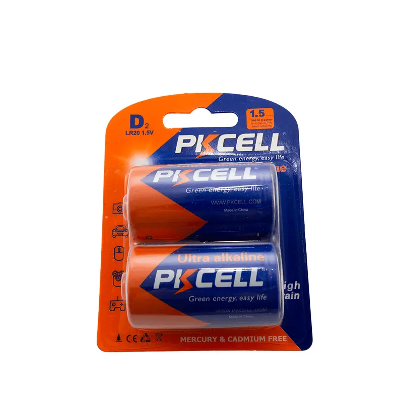 Pkcell Lr20 D-Cell Ultra Alkaline Battery – 1.5V Heavy-Duty Power (Pack Of 2) 1