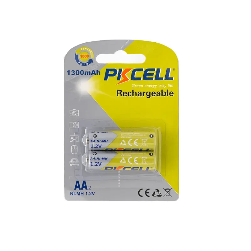 Pkcell Ni-Mh Aa Rechargeable Batteries – 1300Mah, 1.2V (2-Pack) 1