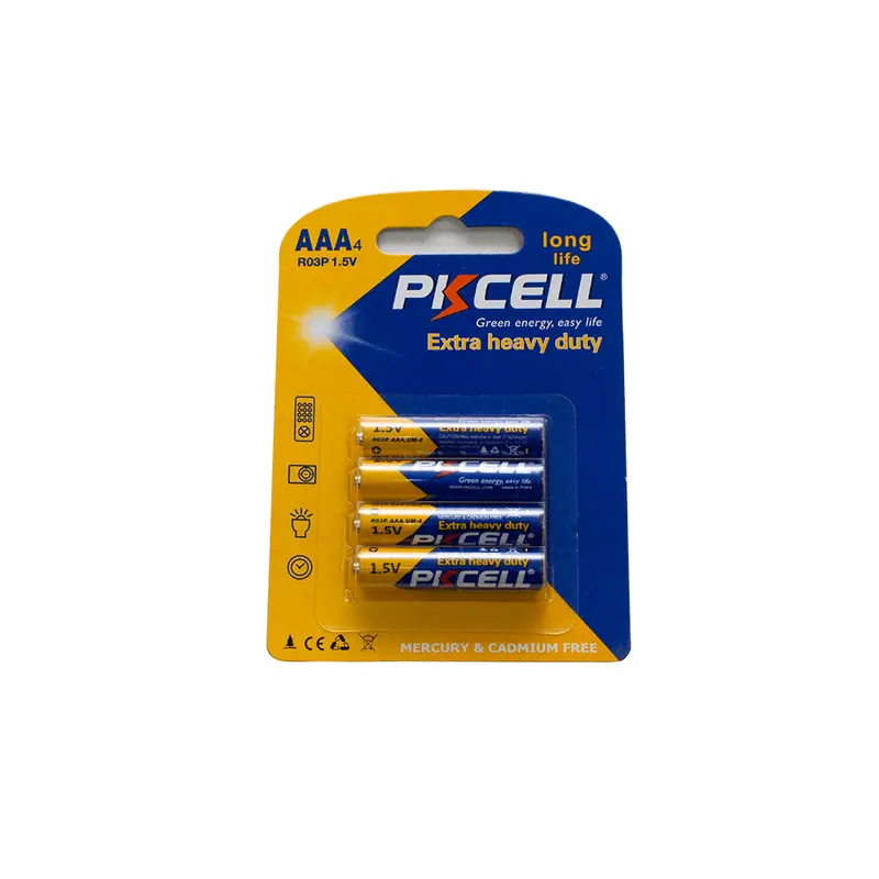 Pkcell R03P-4B (N) Aaa Heavy-Duty Zinc-Carbon Battery Pack 1