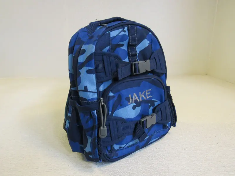 Pottery Barn Kids Jake Camo Backpack – Navy Blue Design – Style 12T-78801 – Pre-Owned 1