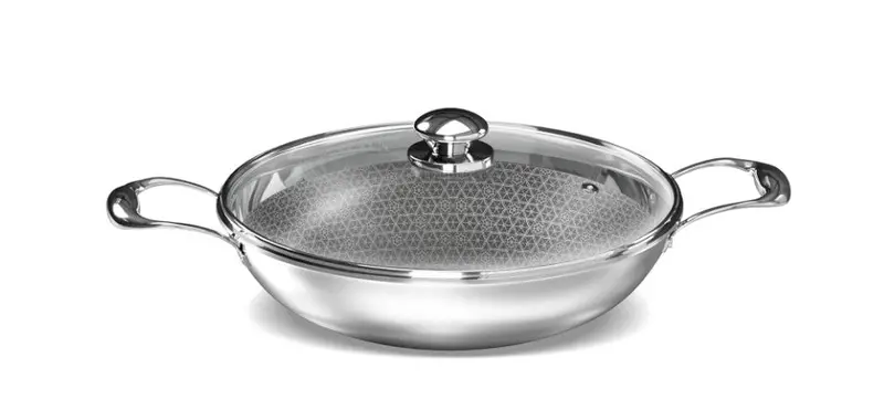 Preethi Diva Triply Stainless Steel 20Cm Kadai – Api Technology, Glass Lid, Space-Saving Design 1