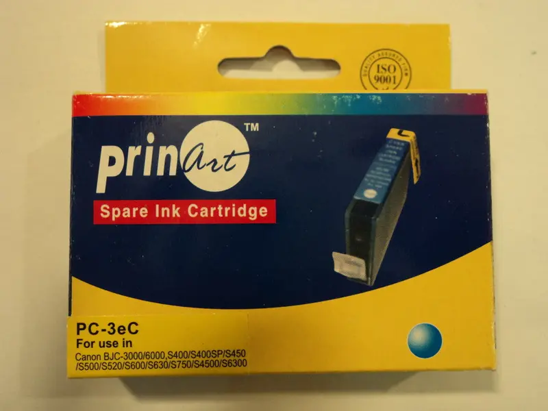 Prinart Cyan Ink Cartridge For Canon Bjc-3000, Bjc-6000, S400, S400P, S450, S500, Pc-3Ec – New 1