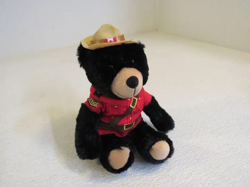 Rcmp Foundation Exclusive Grc Mp Bear Plush – Brown & Red, Ultra-Soft Furry Texture – Limited Edition (06T-01234813, Previously Owned) 1