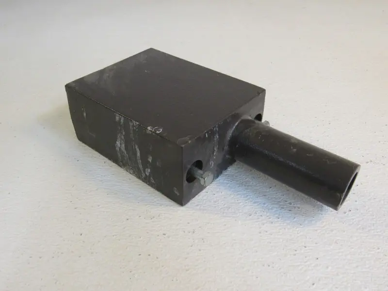 Rectangular Bolt-On Arm Mount For Light Fixtures – 12" × 5" × 3", Heavy-Duty Metal, Refurbished 1
