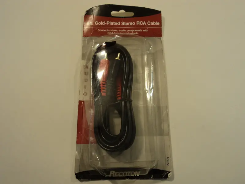 Recton 6-Foot Gold-Plated Stereo Rca Audio Cable (Acg72) – New 1