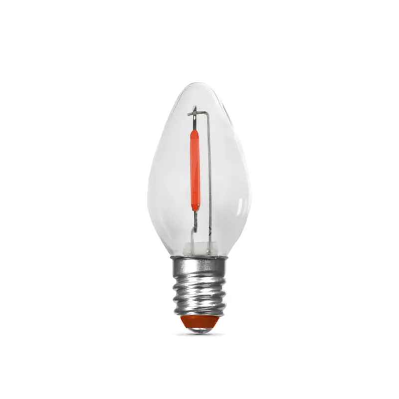Red C7 Led Holiday Bulbs – Vibrant Party & Seasonal Lighting (2-Pack) 1