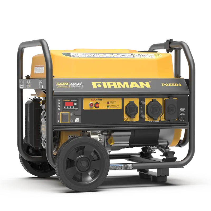 Refurbished 4450W Gas Generator With Recoil Start & Co Safety Alert — 120V Only 1