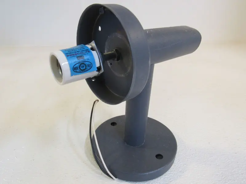Retro Dark Gray Prescolite Wall-Mount Light Fixture – 10" X 9" X 7" 1