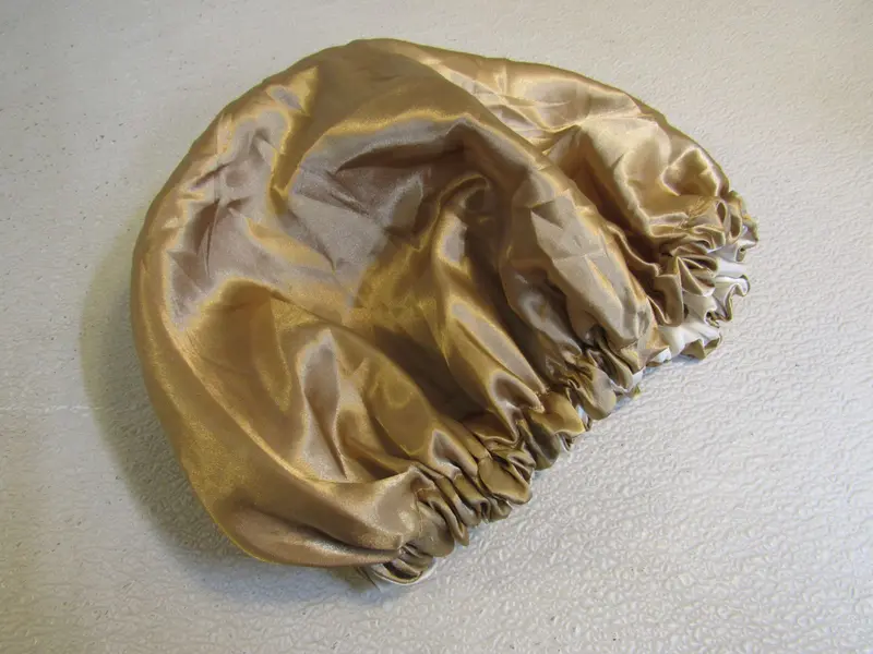 Reversible Drawstring Gift Bag – Gold And Cream, Stretchy Silky Finish 1