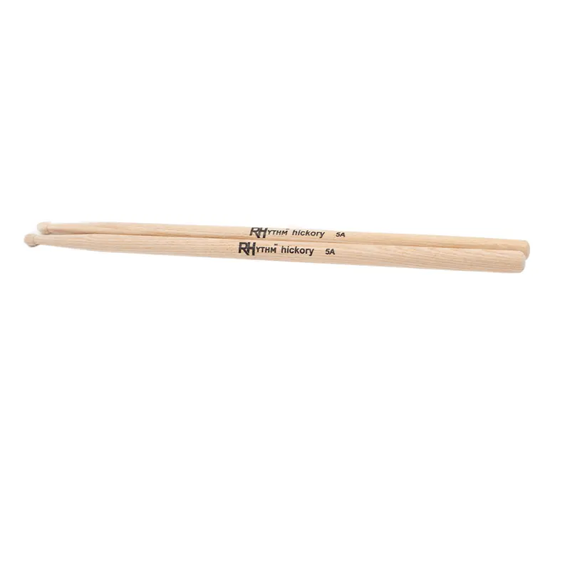 Rhythm Mi-5A Drumsticks – Hickory Construction, Traditional Wood Tip, All-Purpose Performance Pair 1