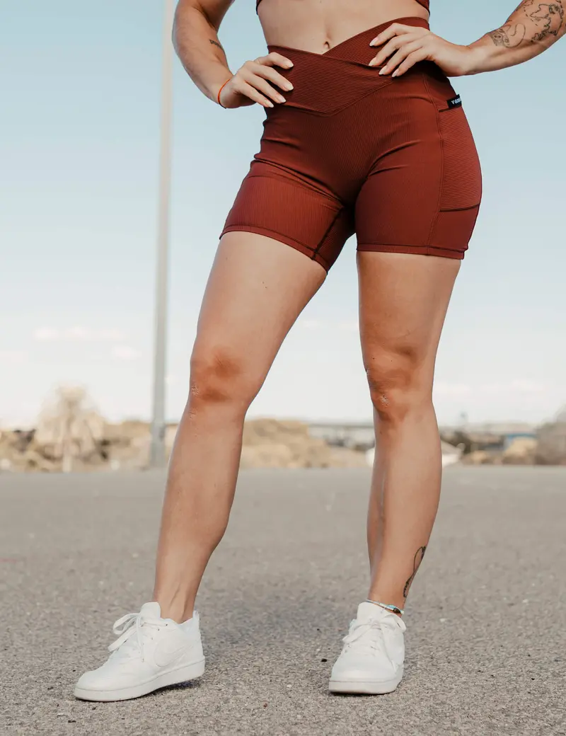 Rib-Knit Athletic Shorts For Women 1