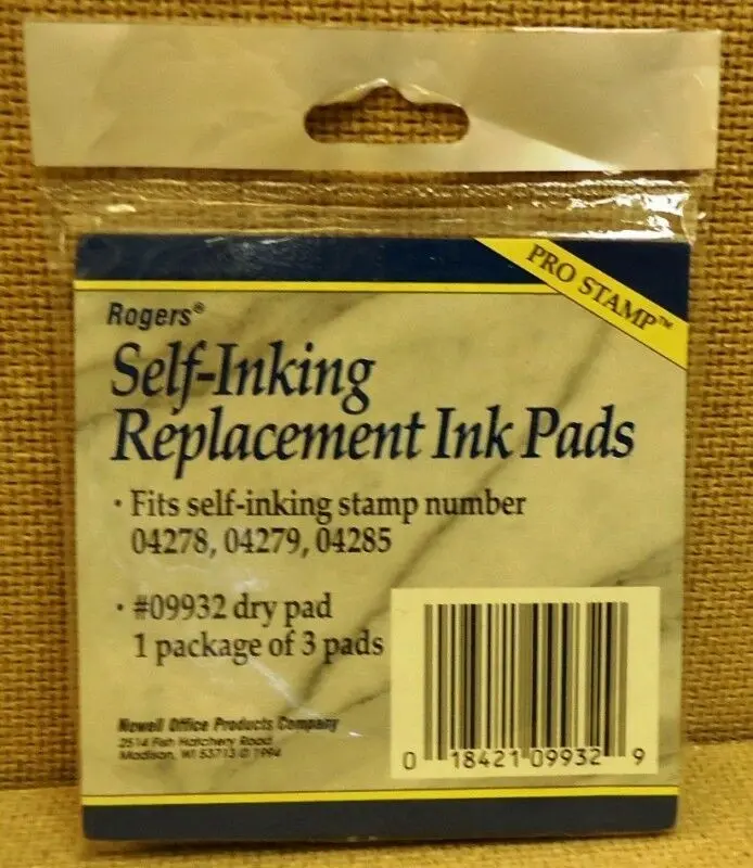 Rodgers 09932 Self-Inking Stamp Pad Refills – 3-Pack, Compatible With Models 04278/04279/04285 1