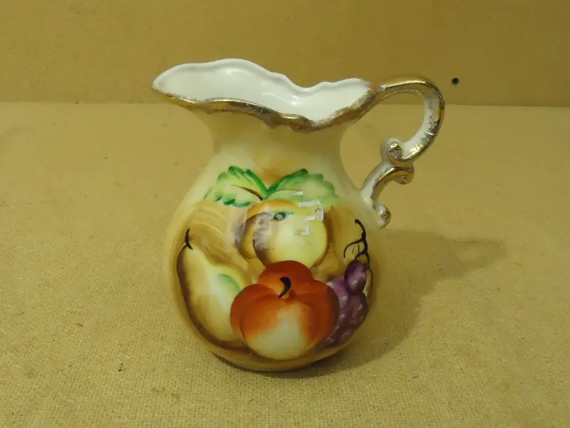 S.S. Kresge Decorative Fruit Pitcher – 5.5" H × 4.5" Diameter, Vintage China, Pre-Owned 1