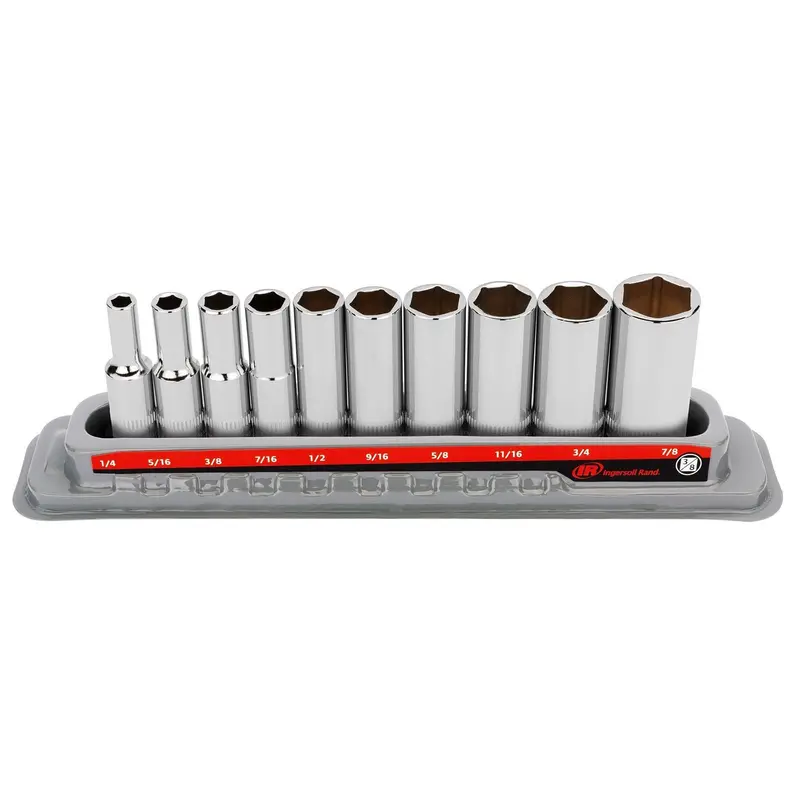 Sae 6-Point 3/8-Inch Drive Deep Socket Set – 10-Piece 1
