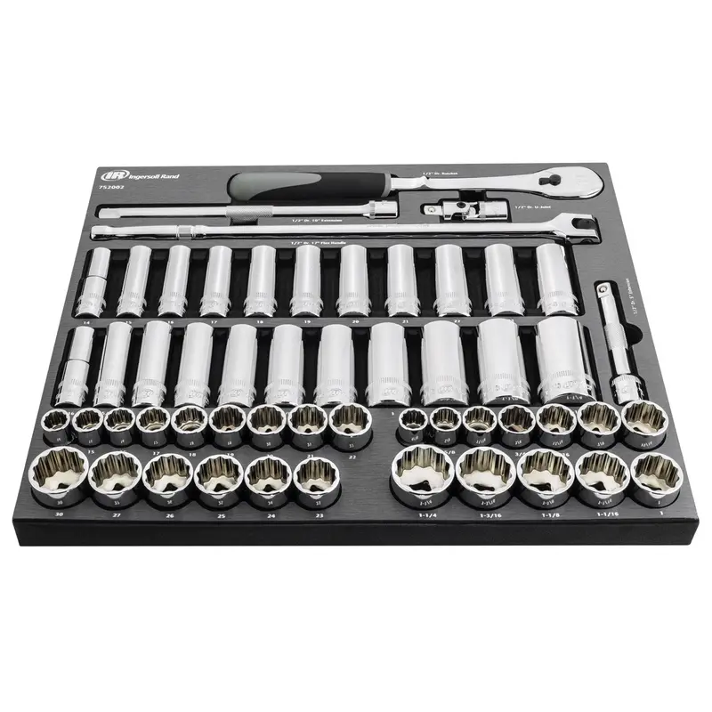 Sae/Metric 1/2-Inch Drive Socket & Accessory Kit – 54-Piece 1