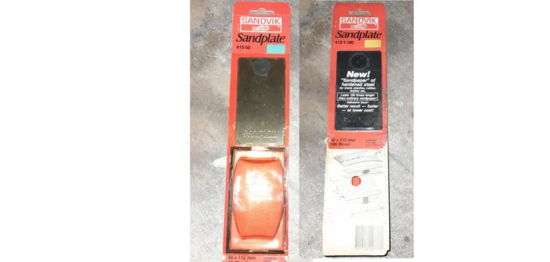 Sandvik 415-50 Sandplate Handle Kit – Includes 2 Sandpaper Sheets 1