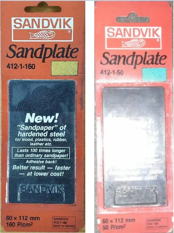 Sandvik Dual-Grit Sandpaper Pack – Coarse Blue (P50) & Fine Yellow (P160) 1