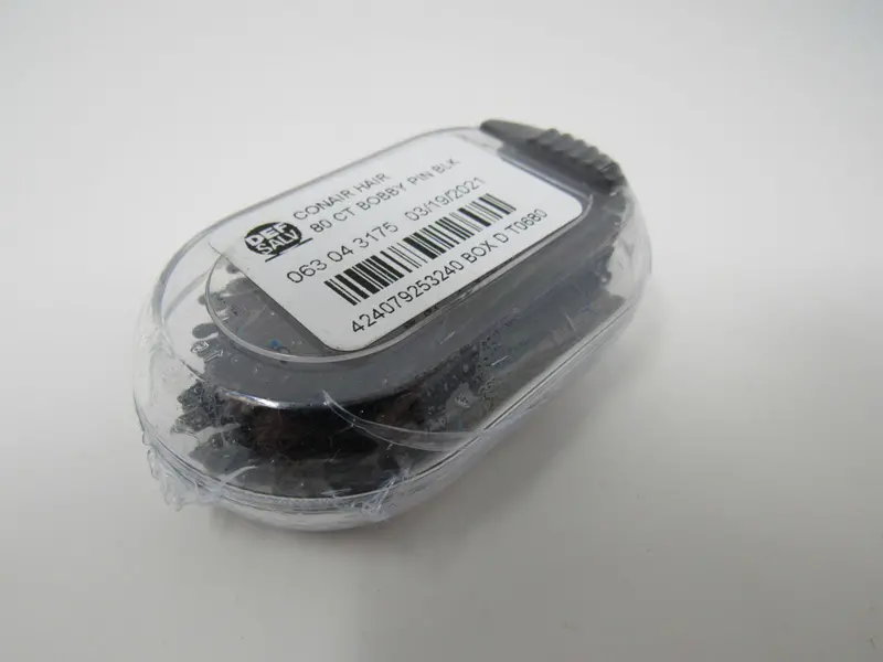 Scunci Bobby Pins By Conair – 80-Count Black Set 1