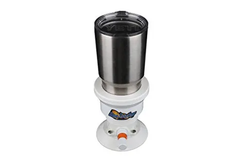 Seasucker Tumbler Cup Holder Adapter – White, Fits Standard Cup Holders & Secures Drinkware 1