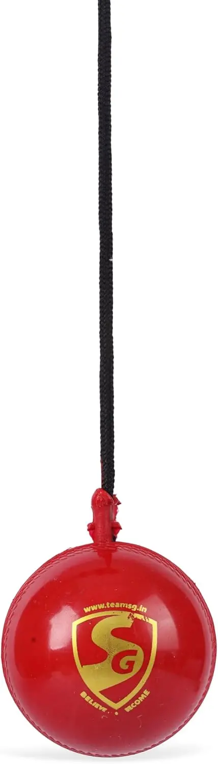 Sg Synthetic Practice Hanging Ball – Cord-Mounted Cricket Training Aid 1
