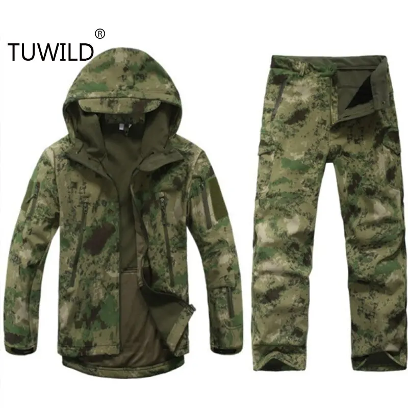 Sharkskin Ghillie Suit For Hunting – Waterproof Softshell Jacket & Pants Combo 1