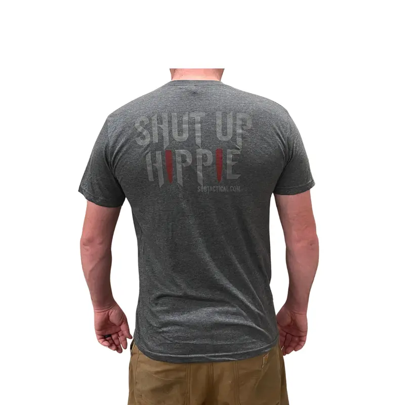 'Shut Up Hippie' Statement T-Shirt For Bold Personalities 1