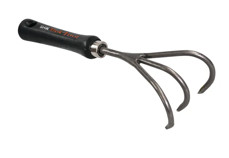 Shw Black Forest Hand Cultivator – Three-Tine Weeding Tool 1